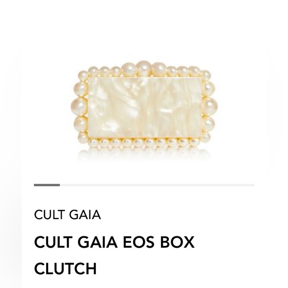 cult gaia Handbags - Cult Gaia Eos Box Clutch in Cream and Gold